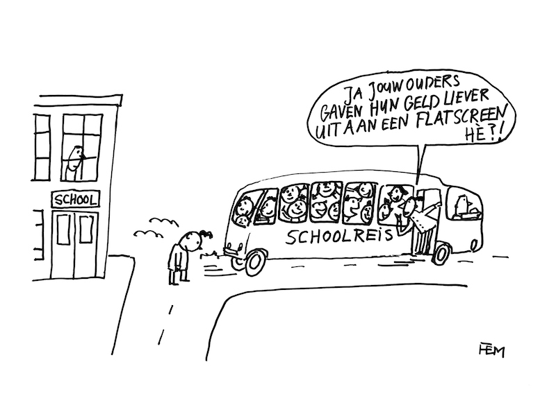 schoolreis, illustratie Fem